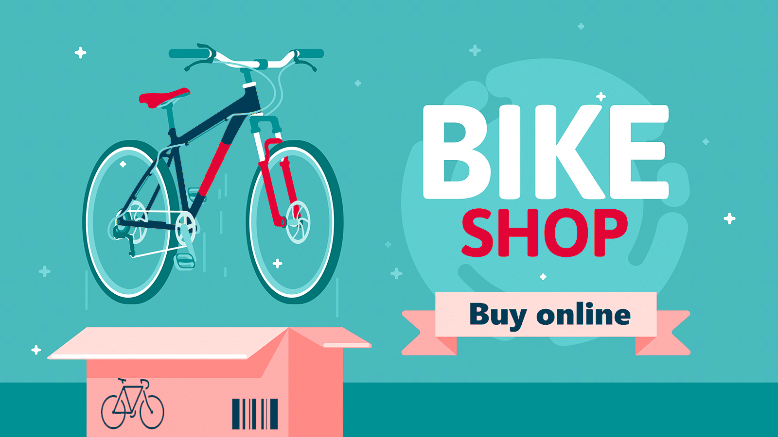 Illustratie Bike shop 