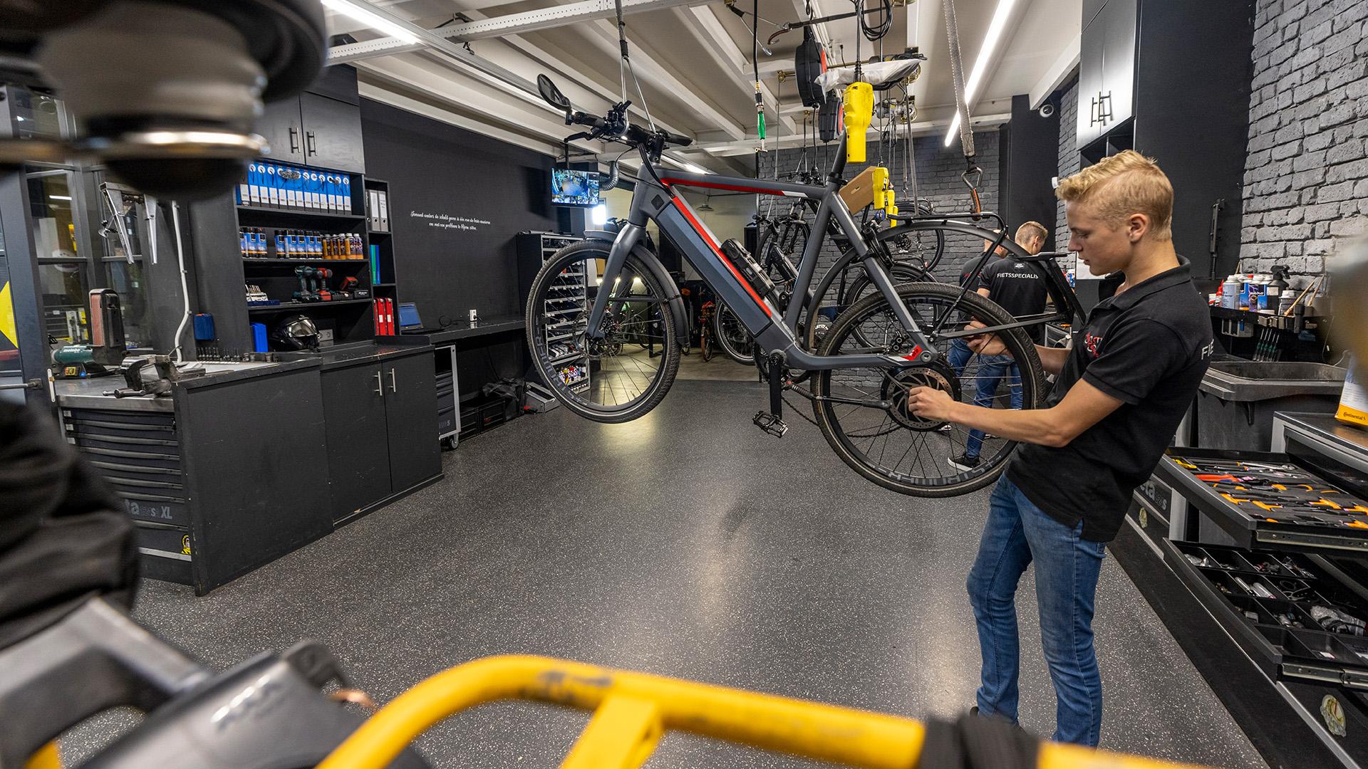 Fietsen werkplaats